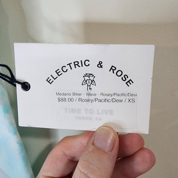 NWT Electric & Rose Tie Dye Women XS Medano Athletic Printed Bike Workout Shorts - Picture 3 of 10